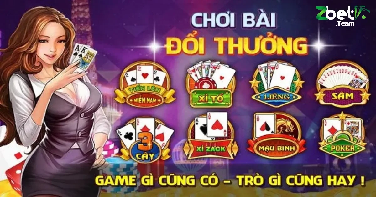 Các tựa game bài miễn phí phổ biến trên Zbet